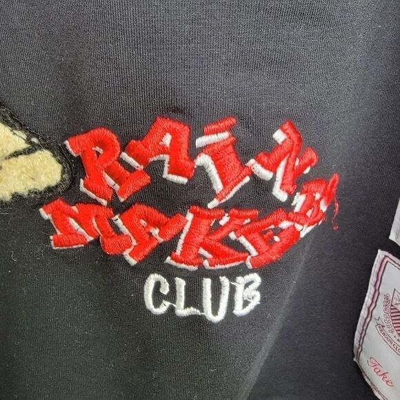 Reason brand Nyc "Rain Makers Club" black sweatshirt size xl - Picture 3 of 8